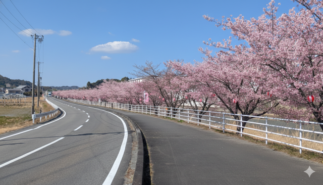 牧之原市　坂口谷川河津桜まつり